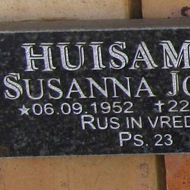 HUISAMEN Susanna Josina 1952-2019