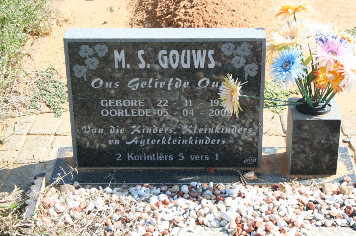 GOUWS M.S. 192 - 2002