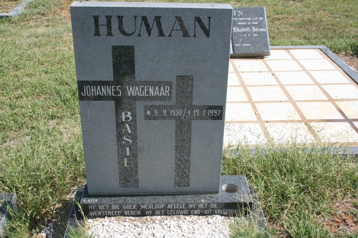 HUMAN Johannes Wagenaar 1930-1997