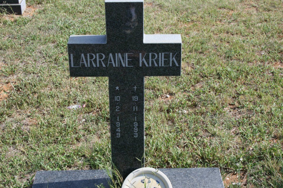 KRIEK Larraine 1949-1993