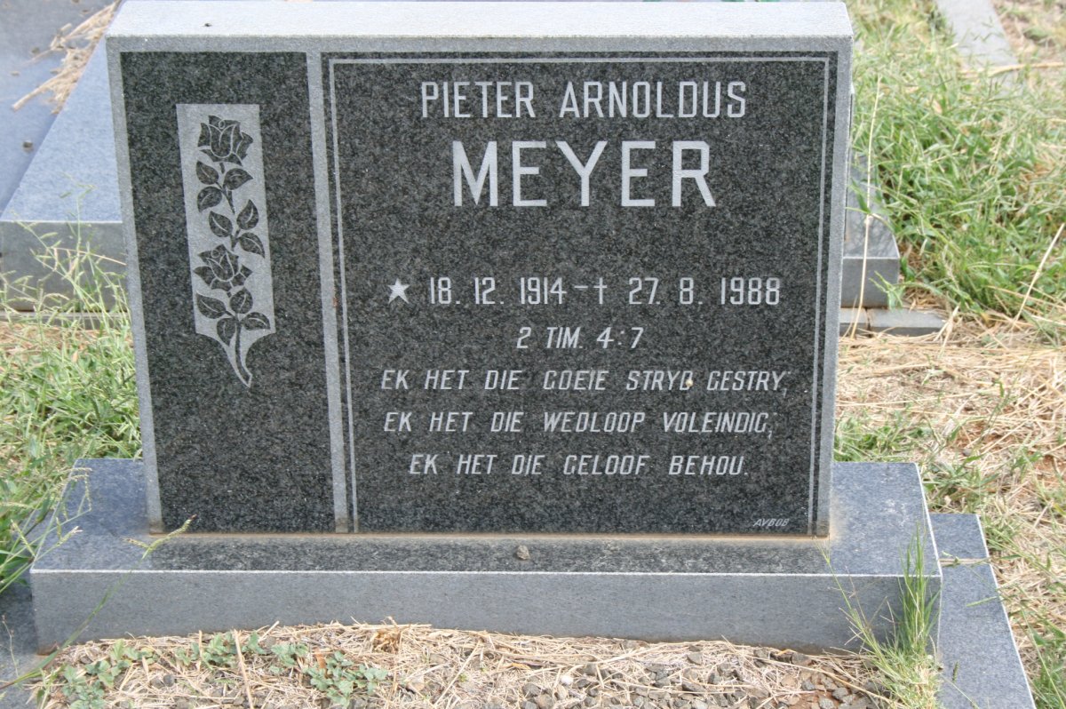 MEYER Pieter Arnoldus 1914-1988