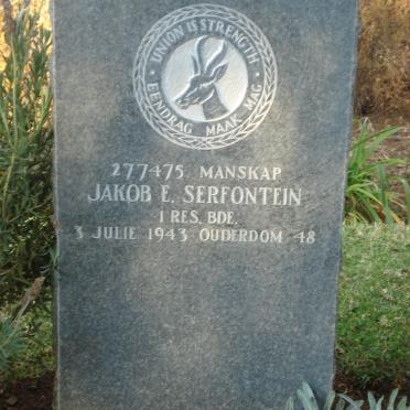 SERFONTEIN Jakob E. -1943