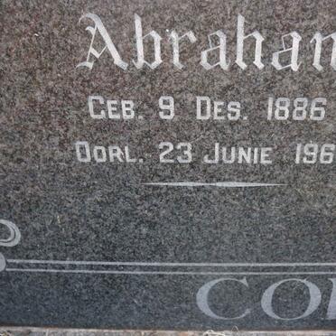 COETZEE Abraham 1886-1961 &amp; Jacoba Margaretha DU PLESSIS 1887-1981
