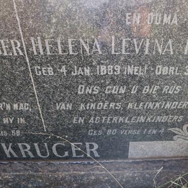 KRUGER Helena Levina nee NEL 1889-1972