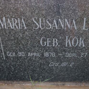 LOURENS Maria Susanna nee KOK 1878-1968