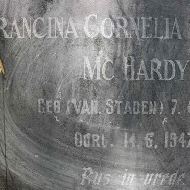 McHARDY Francina Cornelia Elizabeth nee VAN STADEN 1896-1947
