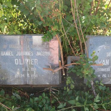 OLIVIER Daniel Johannes Jacobus 1914-1946 &amp; Susanna Maria VAN DER BERG voorheen OLIVIER nee HEFER 1922-1979