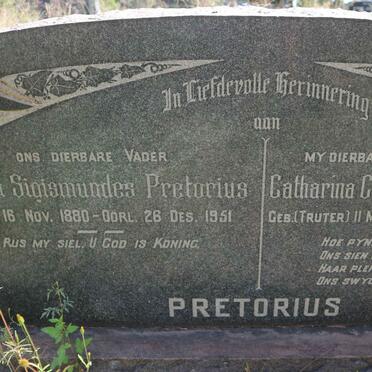 PRETORIUS Herman Sigismundes 1880-1951 &amp; Catharina Geertruida Claris TRUTER 1884-1944