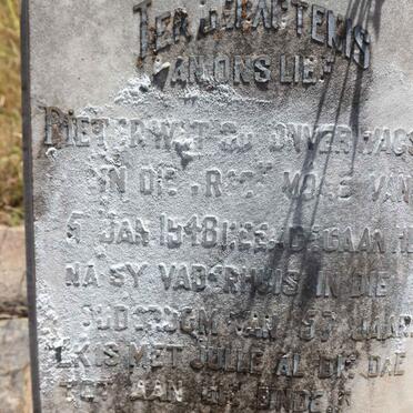 ROUX Pieter, le -1948 &amp; Susarah Elizabeth -1964