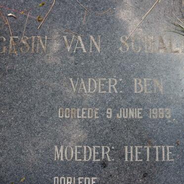 SCHALKWYK Ben, van -1983 &amp; Hettie :: VAN SCHALKWYK Kotie