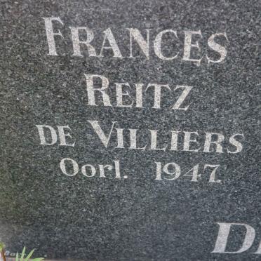VILLIERS Frances Reitz, de -1947 & Louisa Jacoba Louw -1958 :: DE VILLIERS Rijk Taillefer Bernhardi -1958