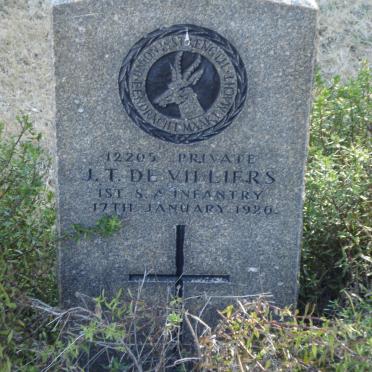 VILLIERS J.T., de -1920