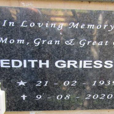 GRIESSEL Edith 1939-2020