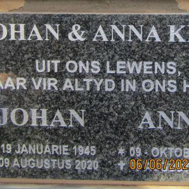 KEMP Johan 1945-2020 &amp; Anna 1945-2020