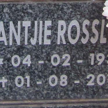 ROSSLEE Antjie 1935-2011