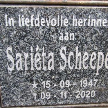 SCHEEPERS Sarieta 1947-2020