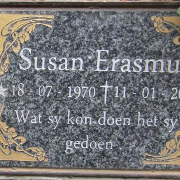 ERASMUS Susan 1970-2019