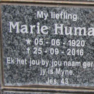 HUMAN Marie 1920-2016