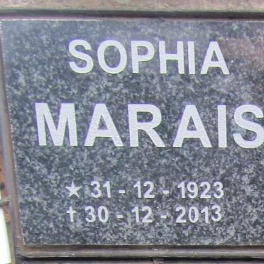 MARAIS Sophia 1923-2013