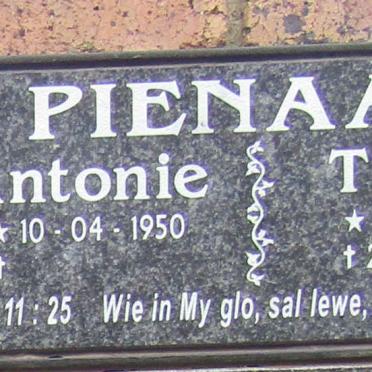 PIENAAR Antonie 1950- &amp; Trudie 1953-2019