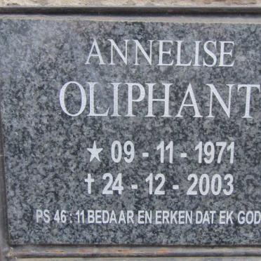 OLIPHANT Annelise 1971-2003