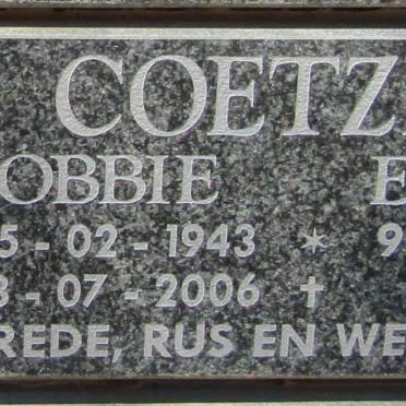 COETZEE Robbie 1943-2006 &amp; Ellen 1950-