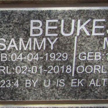 BEUKES Sammy 1929-2018 &amp; May 1930-