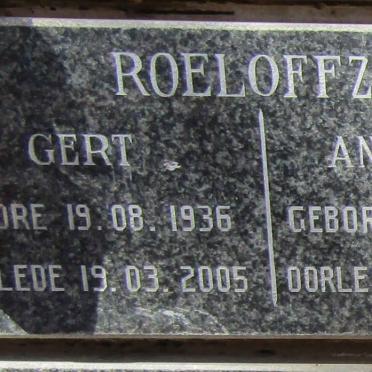 ROELOFFZE Gert 1936-2005 &amp; Anna Maria 1937-2008