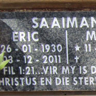 SAAIMAN Eric 1930-2011 &amp; Miemie 1933-