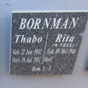 BORNMAN Thabo 1942-2011 &amp; Rita NELL 1946-