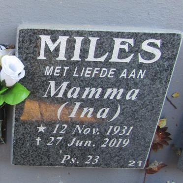 MILES Ina 1931-2019