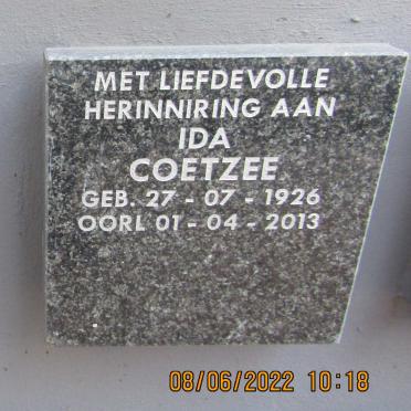 COETZEE Ida 1926-2013