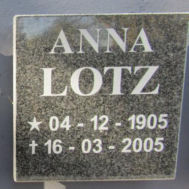 LOTZ Anna 1905-2005