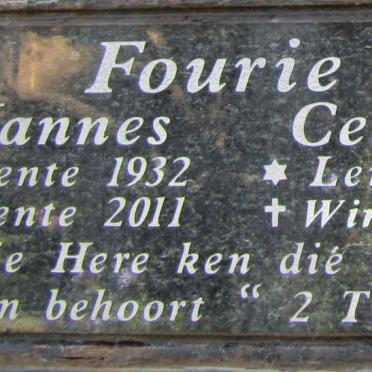 FOURIE Hannes 1932-2011 &amp; Cecilia 1936-2021