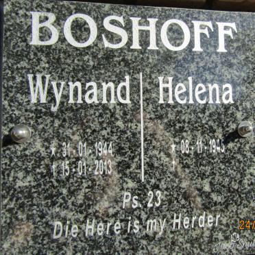 BOSHOFF Wynand 1944-2013 &amp; Helena 1945-