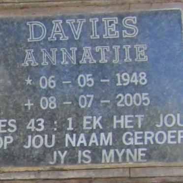 DAVIES Annatjie 1948-2005