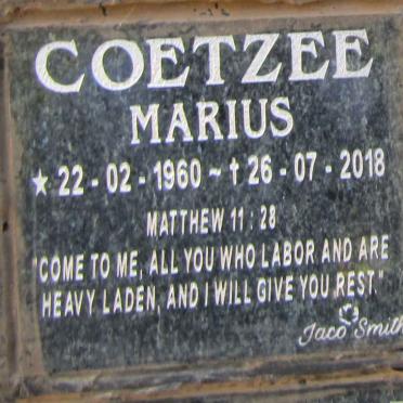 COETZEE Marius 1960-2018