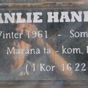 HANEKOM Hanlie 1961-1995