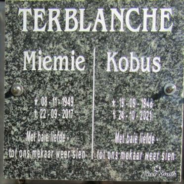 TERBLANCHE Kobus 1948-2021 &amp; Miemie 1949-2017