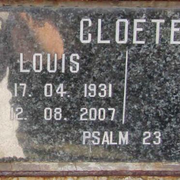 CLOETE Louis 1931-2007