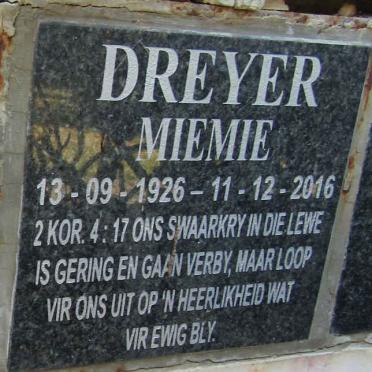 DREYER Miemie 1926-2016