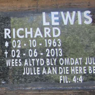 LEWIS Richard 1963-2013