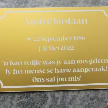 JORDAAN Andre 1986-2022