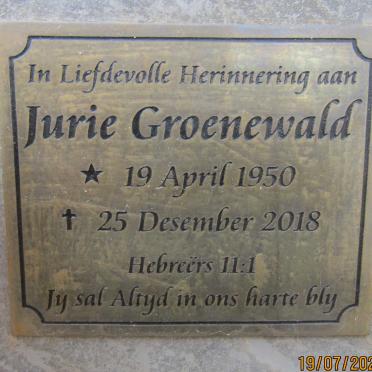 GROENEWALD Jurie 1950-2018