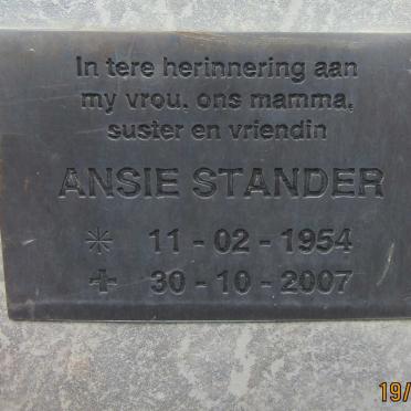 STANDER Ansie 1954-2007