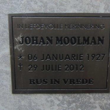 MOOLMAN Johan 1927-2012