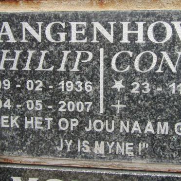 LANGENHOVEN Philip 1936 2007 &amp; Connie 1937-