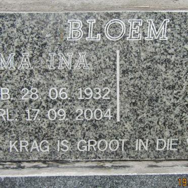 BLOEM Ina 1932-2004