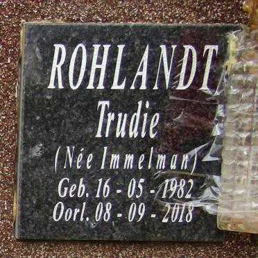 ROHLANDT Trudie nee IMMELMAN 1982-2018