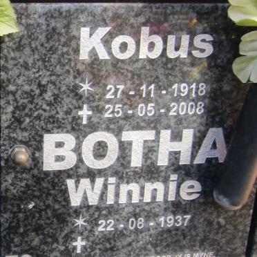 BOTHA Kobus 1918-2008 &amp; Winnie 1937-